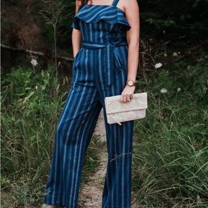 Blue striped jumpsuit from Antonio Melani